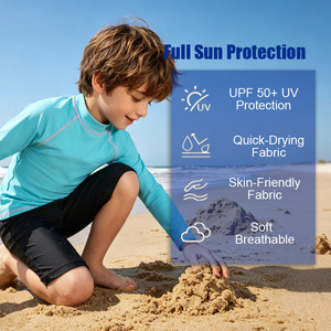 Custom Child Rash Vest Bathing Suit Kids UPF50+ Chlorine Resistant Rashie Quick Dry Swim Shirt <b>Surfing</b> Rash Guard - Product Image 2