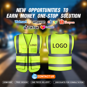 Chaleco <span class=keywords><strong>de</strong></span> Seguridad Reflectante y <span class=keywords><strong>Ropa</strong></span> <span class=keywords><strong>de</strong></span> <span class=keywords><strong>Trabajo</strong></span> <span class=keywords><strong>de</strong></span> Malla Roja con Múltiples Bolsillos, Chaleco <span class=keywords><strong>de</strong></span> Alta Visibilidad Amarillo Aprobado para Invierno - Product Image 4