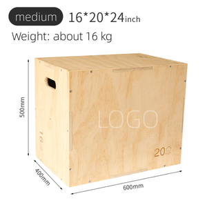 Caja de salto pliométrica de madera UNIQ 3 en 1, caja Plyo resistente para entrenamiento en <span class=keywords><strong>casa</strong></span> y <span class=keywords><strong>CrossFit</strong></span> - Product Image 3