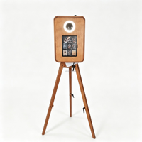 Photomaton à double écran en bois de 18,5 pouces pour iPad DSLR, location pour mariage et fête