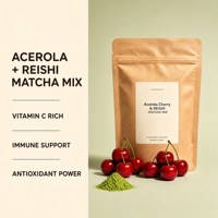 Poudre d'Acerola, Reishi et Matcha OEM ODM Marque Privée Mélange pour Boisson Soutien Immunitaire Énergie Boost pour Compléments Alimentaires Antioxydants