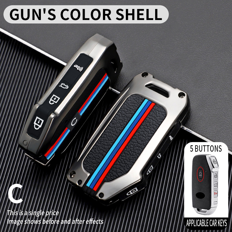 C 5 Button Gun Metal