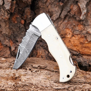 Best Selling High Quality Wholesale Price Damascus Steel Folding Back <b>Lock</b> <b>Knife</b> Custom Pocket Hunting Survival Multi-Functional - Product Image 2