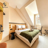 Ensembles de meubles de chambre d'hôtel de luxe royal en bois, ensemble complet de meubles de chambre avec lit queen size