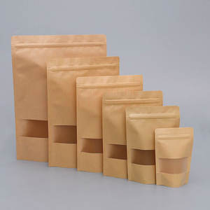 Цифровая печать матовая Готовая упаковка дой-Пак крафт-бумага перезаряжаемая молния в форме окна упаковка пищевой пакет - Product Image 3