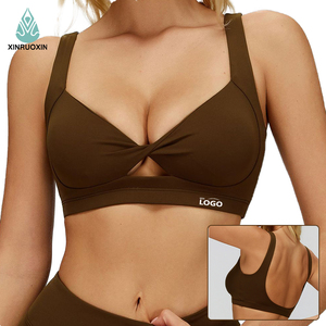Soutien-gorge de sport personnalisé pour <span class=keywords><strong>femme</strong></span>, effet seconde peau, avec dos large ouvert <span class=keywords><strong>et</strong></span> découpes, idéal pour le yoga, le fitness <span class=keywords><strong>et</strong></span> les tenues décontractées - Product Image 1