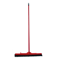 Brosse à récurer les sols 2 en 1 avec manche long, raclette amovible, poils rigides, balai magique, raclette, serpillière