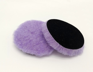 Tampon de polissage en laine 5 Pouces <span class=keywords><strong>Auto</strong></span> Voiture violet en laine d'agneau Laine Tampon de Polissage - Product Image 1