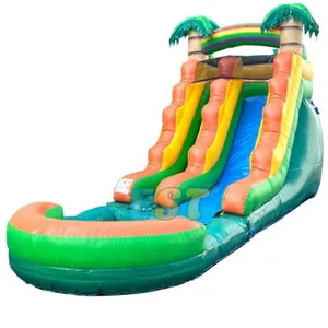 Commercial grade kids inflatable water slides backyard giant adult size inflatable slide with swimming pool for adult