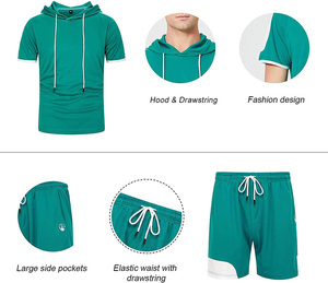 Ensemble d'été personnalisé pour homme : T-shirt graphique oversize et short assorti – Tenue décontractée deux pièces style streetwear pour homme - Product Image 4