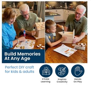 Premium Houten Vogelhuisuitrusting Voor Volwassenen Diy Volwassen Ambachten & Houtbewerking Bouw Je Eigen Dierenhuis - Product Image 3