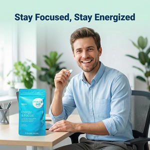 LUVVITA Energía y Concentración con Cafeína Natural y L-Teanina, Sin Azúcar, Vegano, Sin Gluten, 90 Unidades, Logotipo Personalizado OEM/ODM Disponible - Product Image 4