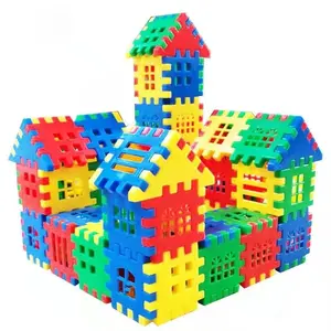 儿童七彩屋大颗粒积木塑料积木城堡幼儿园益智玩具批发