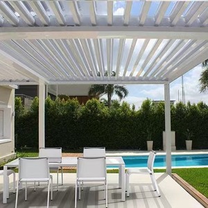 <span class=keywords><strong>Pergola</strong></span> extérieure moderne de haute qualité en aluminium étanche persienne de jardin en métal - Product Image 6