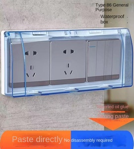 Transparent Wall <b>Switch</b> Waterproof Box DustProof Protective Cover Outlet Door Bell Box 86 Wall Socket <b>Switch</b> <b>Plate</b> - Product Image 2