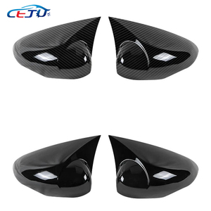 Coque de rétroviseur de voiture Noir brillant Aspect fibre de carbone Style corne Coque de rétroviseur pour <span class=keywords><strong>Ford</strong></span> <span class=keywords><strong>Fiesta</strong></span> MK7 2012-2016 - Product Image 2