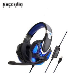 GAE-870 <span class=keywords><strong>Micro</strong></span> Casque <span class=keywords><strong>PS4</strong></span> Ordinateur Dédié Jeu Lumineux Casque DJ Casque Écouteurs Sport - Product Image 6