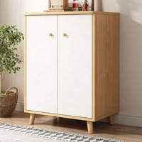 Armoire de rangement moderne à 6 tiroirs sur pied avec design éco-responsable pour salon et chambre à coucher