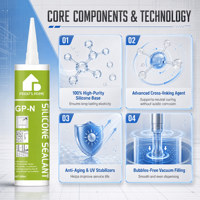 Fabricant de mastic silicone neutre pour fenêtres, portes, verre, étanche, résistant aux intempéries, cartouche de 300 ml, usine OEM