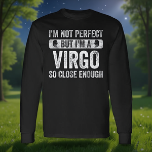 Camiseta de manga larga con signo del zodiaco Virgo, camiseta con gráfico del horóscopo para hombres y mujeres - Product Image 3