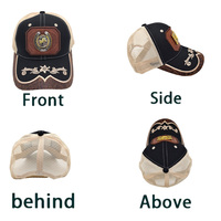 Gorra Trucker Richardson Unisex con Diseño 3D de Sillín de Cobre, Malla y Bordado Estilo Vaquero Occidental, Ideal para Pesca y Actividades al Aire Libre