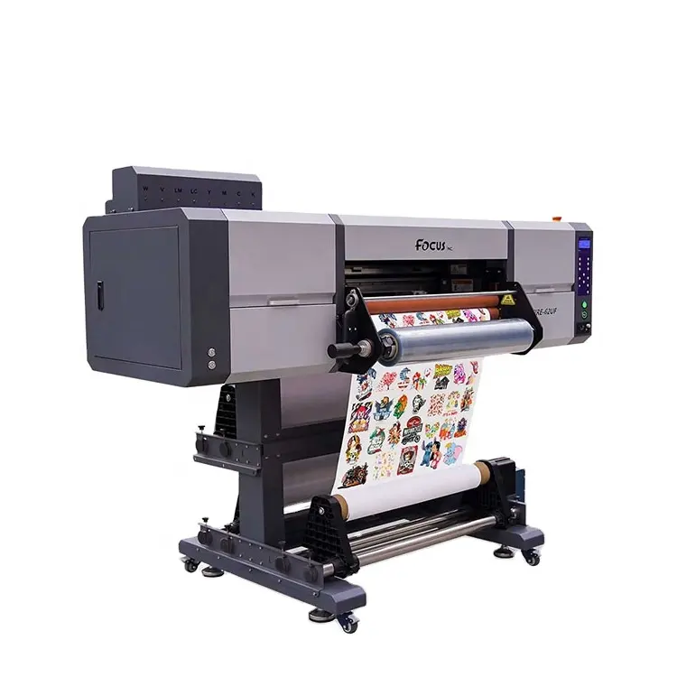 Etiketten druckmaschine Rollen aufkleber Drucker Rolle zu Rolle UV-Dtf-Drucker Fabrik preis UV-Dtf-Maschine 62u AB Film druck