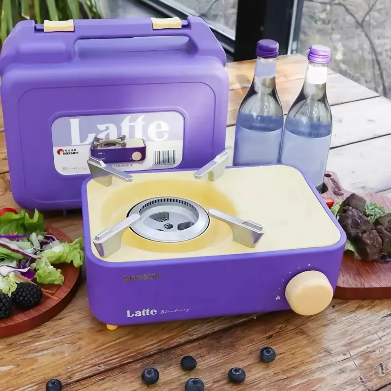 Quemador de estufa de gas de cocina de acero inoxidable, estufa de una sola cocina, horno de casete de gas butano licuado