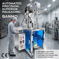 Machine d'emballage automatique de poudre à vis sans fin, en acier inoxydable 304 de qualité alimentaire, avec contrôle tactile intelligent PLC, unité d'emballage en sachet VFFS