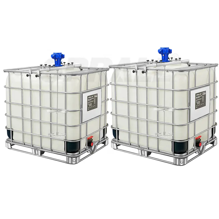 SPRALL Industrial IBC Tank Mezclador neumático Ton Barrel Dispersión 1000L IBC Ton Tank Agitator Mixer