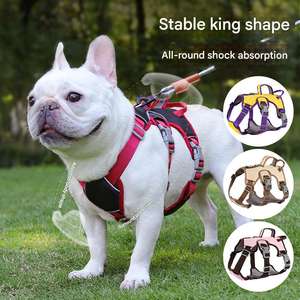 Desain <span class=keywords><strong>anti</strong></span>-pecah tiga tahap Premium tali tarik ganda dan berbagai pilihan warna <span class=keywords><strong>Harness</strong></span> anjing - Product Image 2