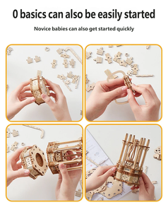 Puzzle 3D in Legno Casa degli Animali, Giocattoli Educativi per Adulti e Bambini, <span class=keywords><strong>Rompicapo</strong></span> Modello Fai-da-Te, Decorazione per Casa e Scrivania - Product Image 6