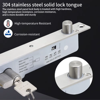Serrure électrique durable avec cylindre à clé, en acier inoxydable zingué, indicateur LED pour portes en verre/bois/métal