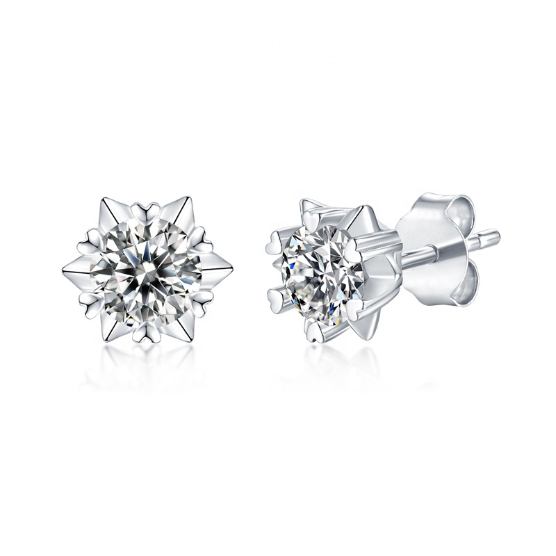 HMOIS crystal earrings silver S925 factory wholesale 0.5ct moissanite diamond earings for 2021 women