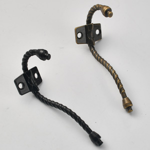Wall Mounted Coat <b>Hooks</b> Zinc Alloy Antique Bronze Black Retro Wall <b>Hooks</b> For Entryway Bathroom <b>Kitchen</b> Single <b>Hook</b> Durable - Product Image 1