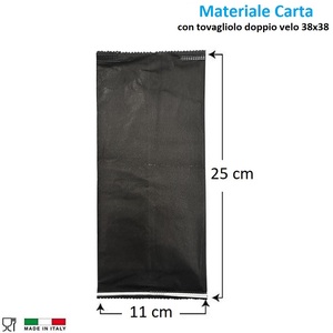 Sacchetti di Carta per Posate 11x25 Cm con Tovagliolo a Doppio Strato 38x38 Cm per Ristoranti ed Eventi - Product Image 2