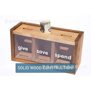 Hucha de madera para niños Ky1225, estilo moderno y sencillo, para niños de 5 a 7 años - Product Image 5