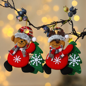 Nuevos adornos navideños de tela transfronterizos, decoraciones para árboles de Navidad, adornos de muñecos de peluche para abrazar árboles - Product Image 4