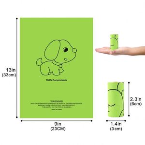 ถุงเก็บมูลสัตว์เลี้ยง MMG Pet Wholesale แบบย่อยสลายได้ ผลิตจากแป้งข้าวโพด ทนทาน สำหรับแมวและสุนัข - Product Image 5