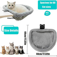 Lit de bureau pour chat en peluche, hamac pliable à clipser sur bureau, nid pour chat, mobilier pour animaux peu encombrant, lit sécurisé à fixer au bureau