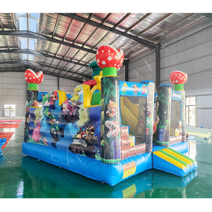 Château gonflable commercial en PVC <span class=keywords><strong>pour</strong></span> enfants avec toboggan, aire de jeux gonflable, château gonflable, parc d'attractions gonflable avec toboggan - Product Image 3