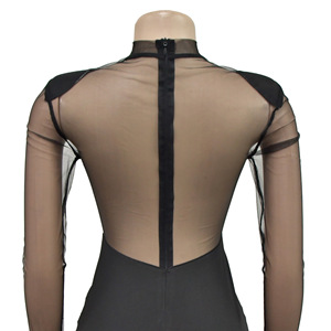Q31223 robe transparente de fête de célébrité ébloui velours maille strass robes de soirée fendues pour les femmes robes de bal - Product Image 4