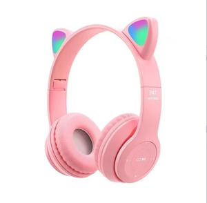 Nouveau Hot Sale 2025 Casque P47 Écouteurs sans Fil Bluetooth 5.0 pour Filles, <span class=keywords><strong>Meilleurs</strong></span> Casques de Jeu Mobile avec Oreilles de Chat Dessin Animé - Product Image 2