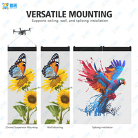 Pantalla LED de Malla Flexible Personalizada, Pantalla LED Transparente para Publicidad en Exteriores, Pantalla de Rejilla LED para Paredes Exteriores de Edificios y Vidrio