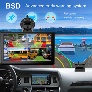 شاشة DVR رقمية لاسلكية 7 بوصة تعمل باللمس مع كشف 4x BSD AI كاميرات احتياطية شمسية قاعدة مغناطيسية للكرفان - Product Image 2
