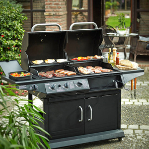 European And American Courtyard Style BBQ Gas Grill Real material Electric Smoker Healthy Diamond Enamel Charbroiler