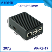 90*65*35mm ahududu Pi 3 muhafaza yüklemek devre ahududu Pi 3 kiti elektrik aksesuarları alüminyum muhafaza kutusu
