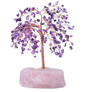 Arbre en pierre d'améthyste artisanal de luxe unique pour la vente en gros - Product Image 1