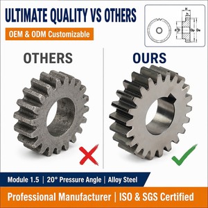 Engranaje Recto de Acero C45E PM 27062 con Medición por Pines, Amortiguación de Vibraciones, Z62 M1.5, Servicio ODM para Máquina de Fabricación de Neumáticos - Product Image 2