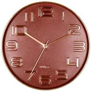 12Inch Plastic <strong>Chrome</strong> Raised Number Decorative rose gold silver Cheap <strong>Wall</strong> <strong>Clock</strong> - Product Image 1