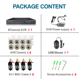 Système de caméra de sécurité domestique intérieur/extérieur 5MP 8CH avec vision nocturne couleur, audio bidirectionnel, caméra PTZ, caméra analogique, DVR, kit AHD XVR - Product Image 3